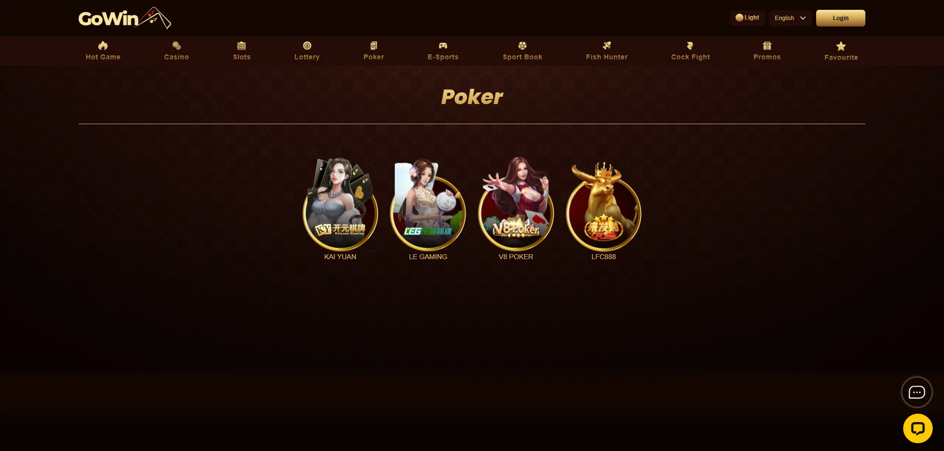 Gowin casino live dealer and slot software providers overview